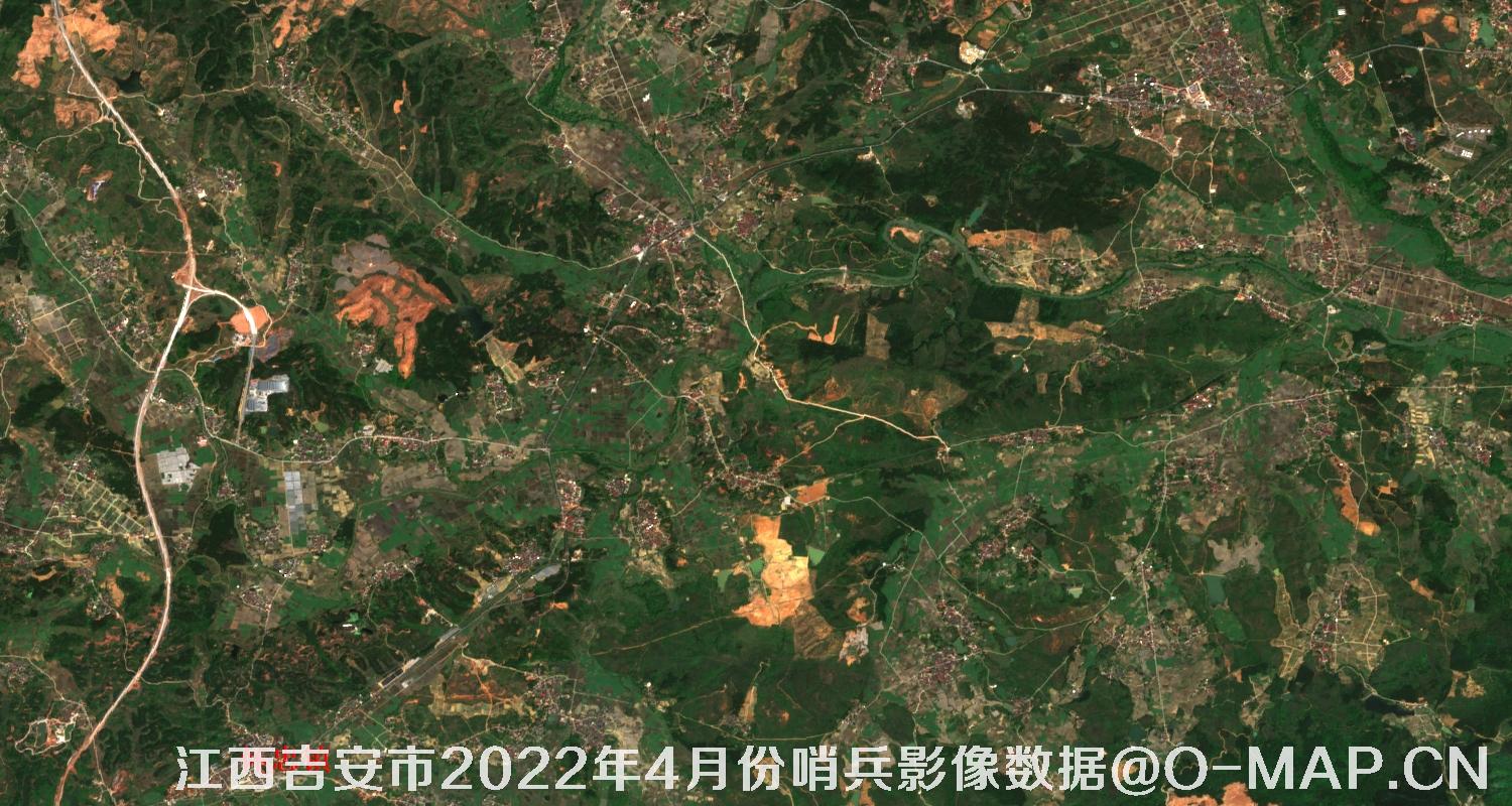 江西省吉安市2022年4月份10米哨兵卫星影像图