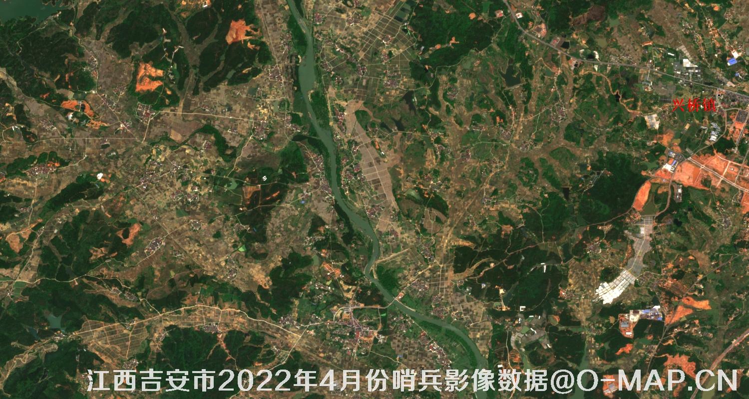 江西省吉安市2022年4月份10米哨兵卫星影像图
