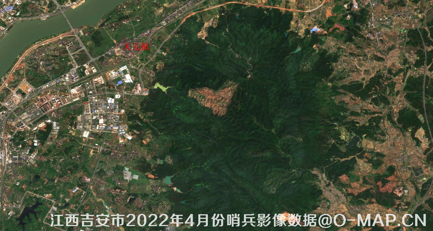 江西省吉安市2022年4月份10米哨兵卫星影像图