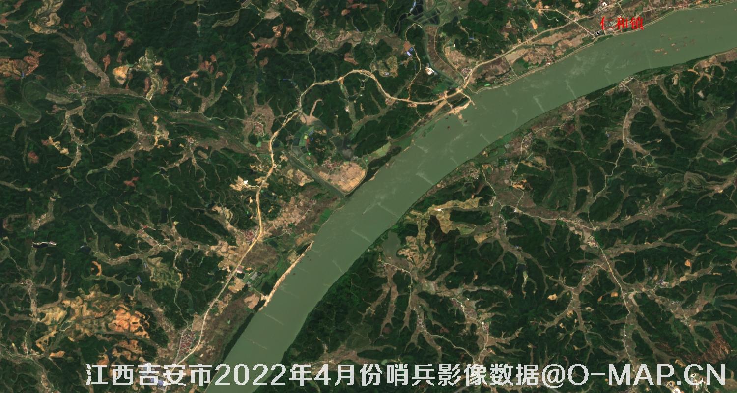 江西省吉安市2022年4月份10米哨兵卫星影像图