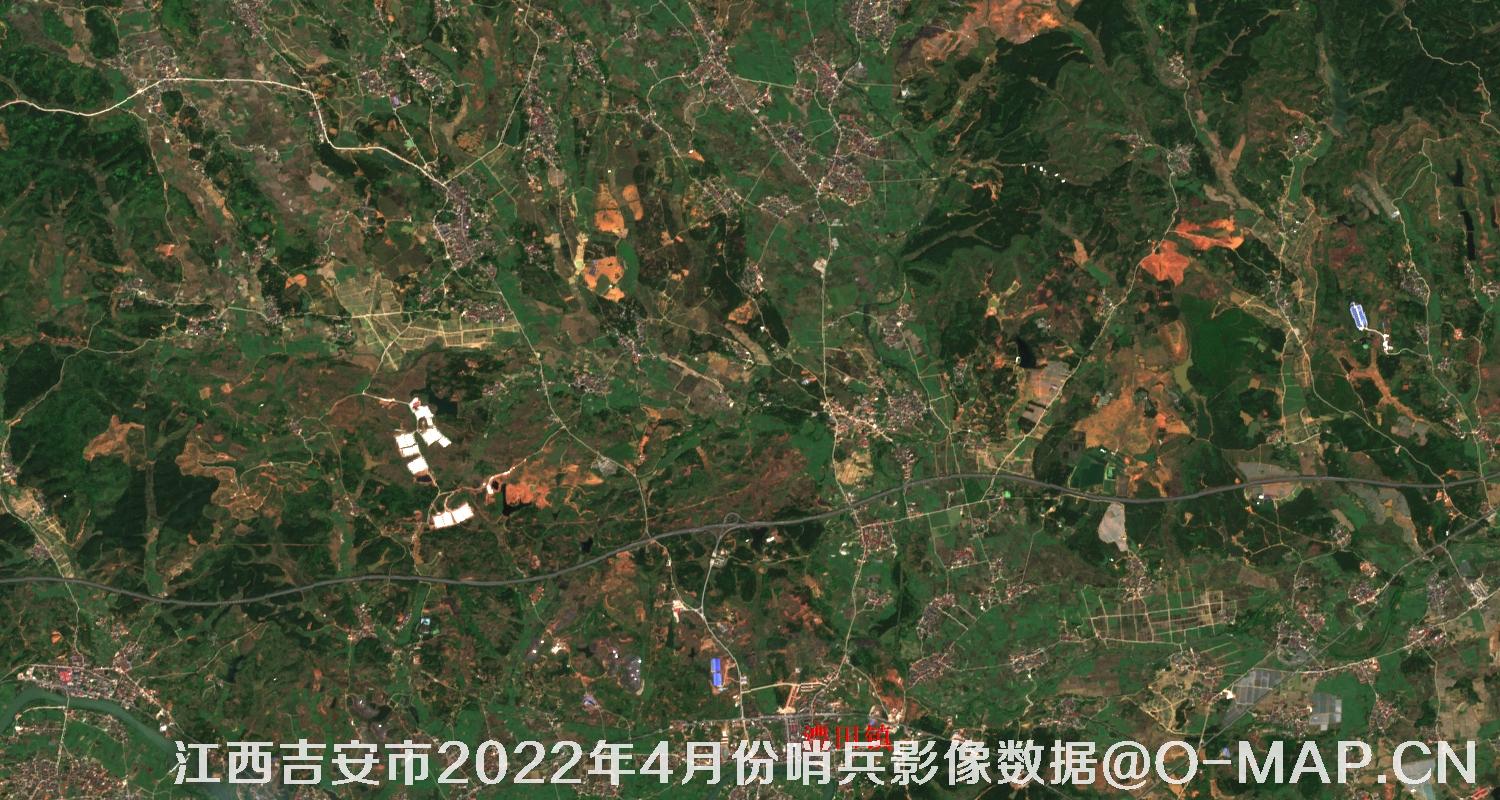 江西省吉安市2022年4月份10米哨兵卫星影像图
