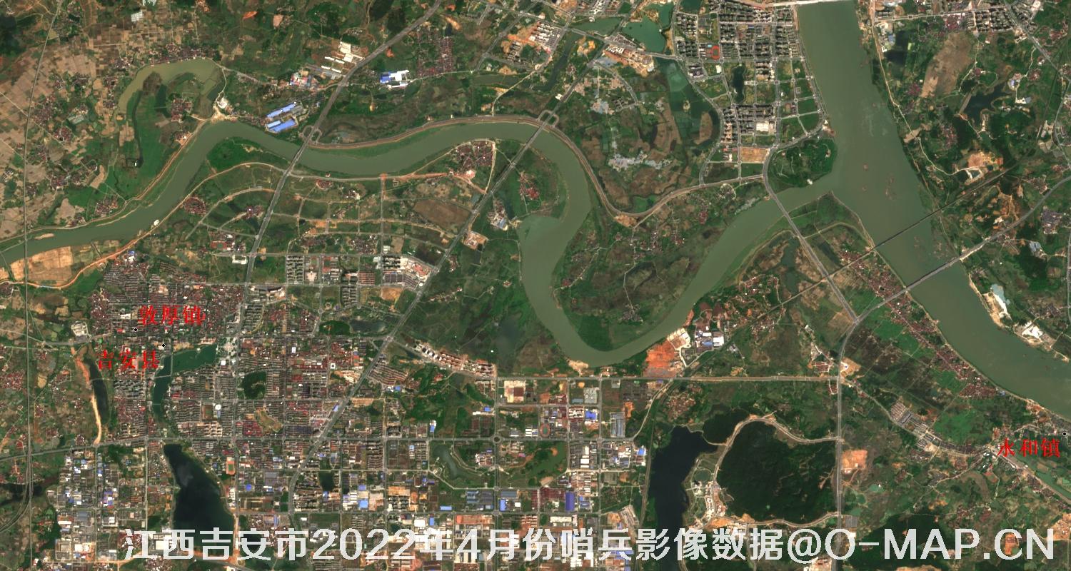 江西省吉安市2022年4月份10米哨兵卫星影像图