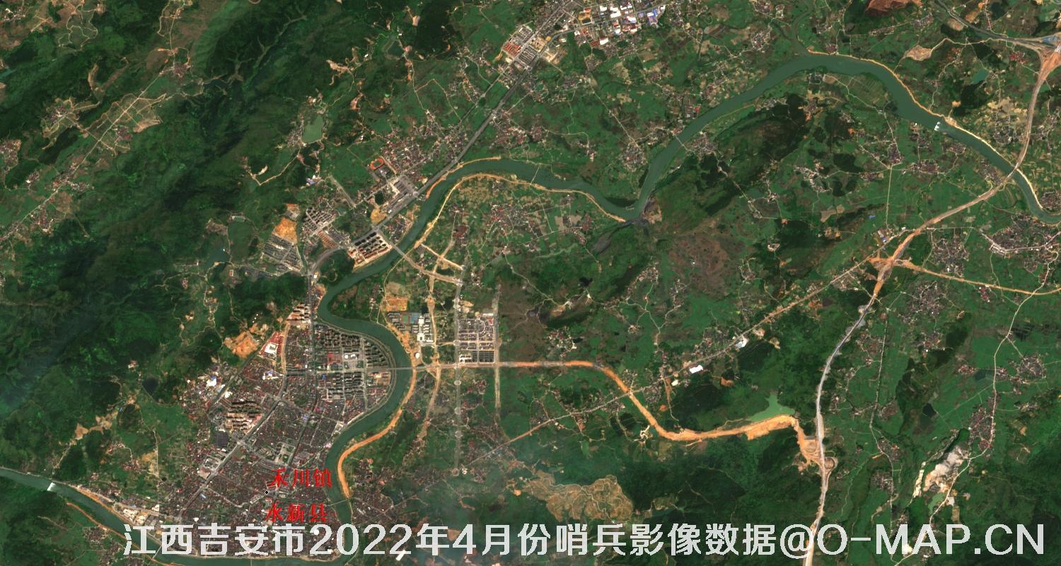 江西省吉安市2022年4月份10米哨兵卫星影像图