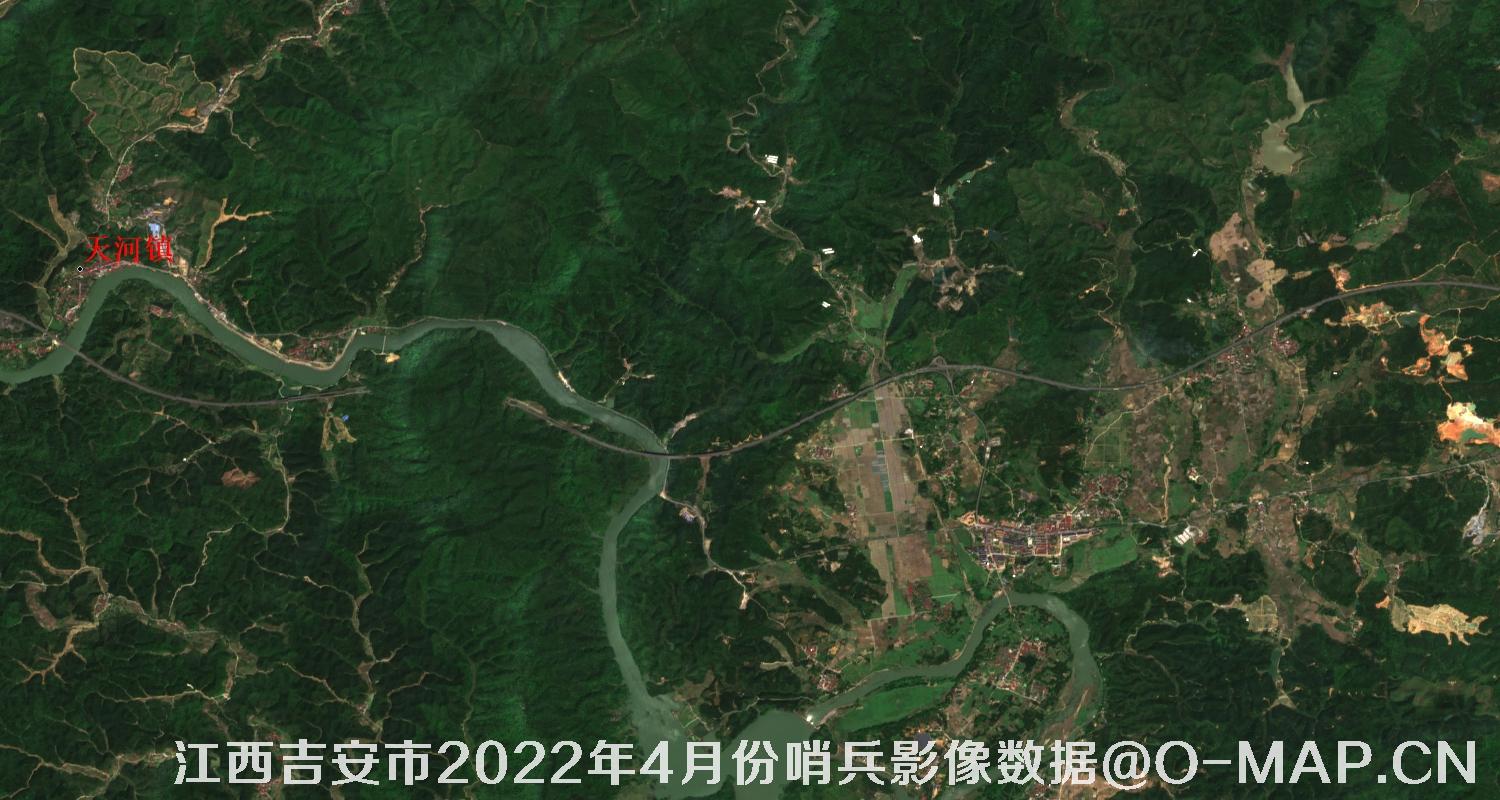 江西省吉安市2022年4月份10米哨兵卫星影像图