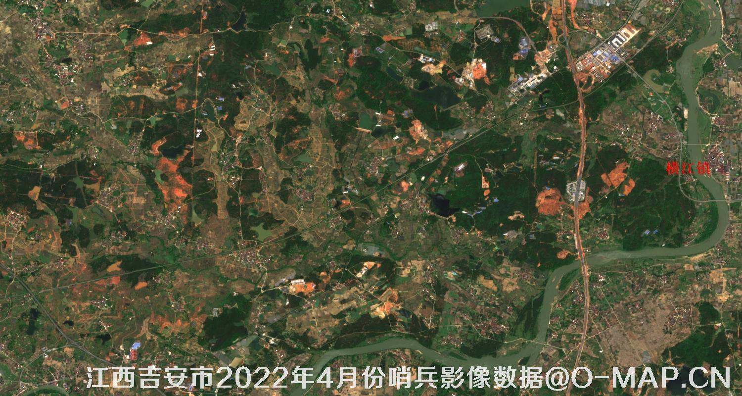 江西省吉安市2022年4月份10米哨兵卫星影像图