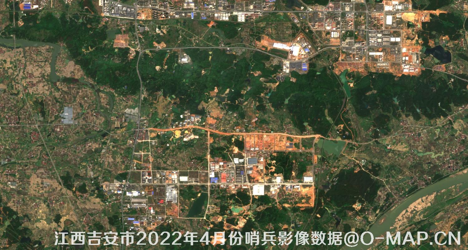江西省吉安市2022年4月份10米哨兵卫星影像图