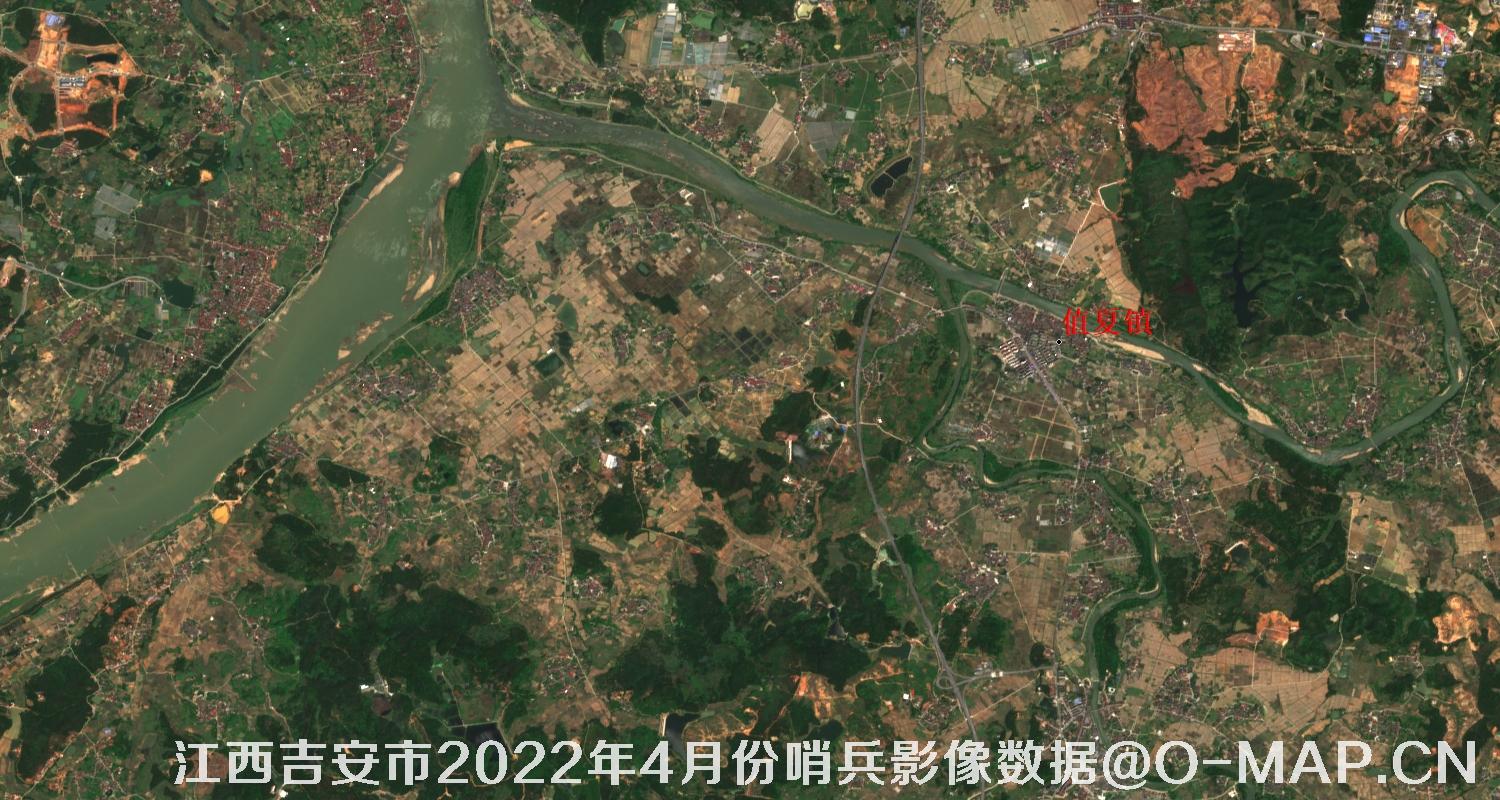 江西省吉安市2022年4月份10米哨兵卫星影像图