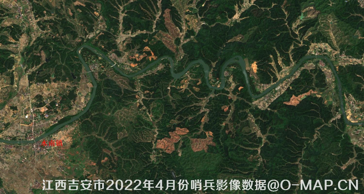 江西省吉安市2022年4月份10米哨兵卫星影像图