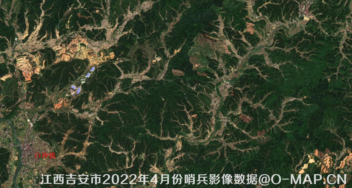 江西省吉安市2022年4月份10米哨兵卫星影像图