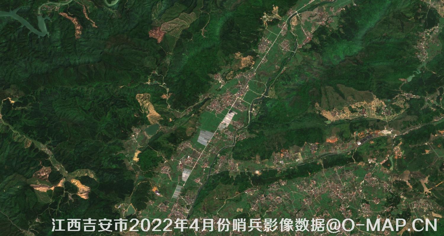 江西省吉安市2022年4月份10米哨兵卫星影像图