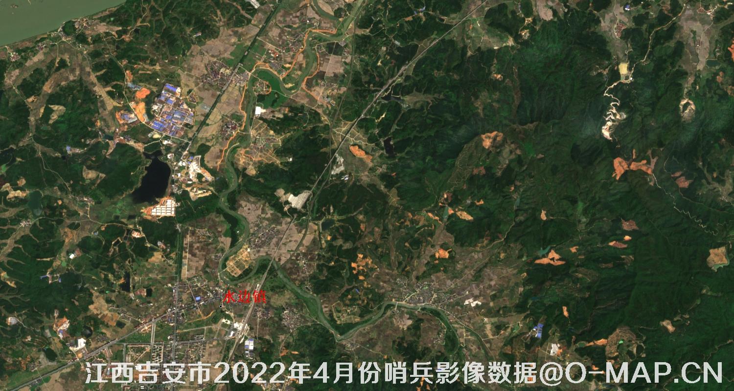 江西省吉安市2022年4月份10米哨兵卫星影像图