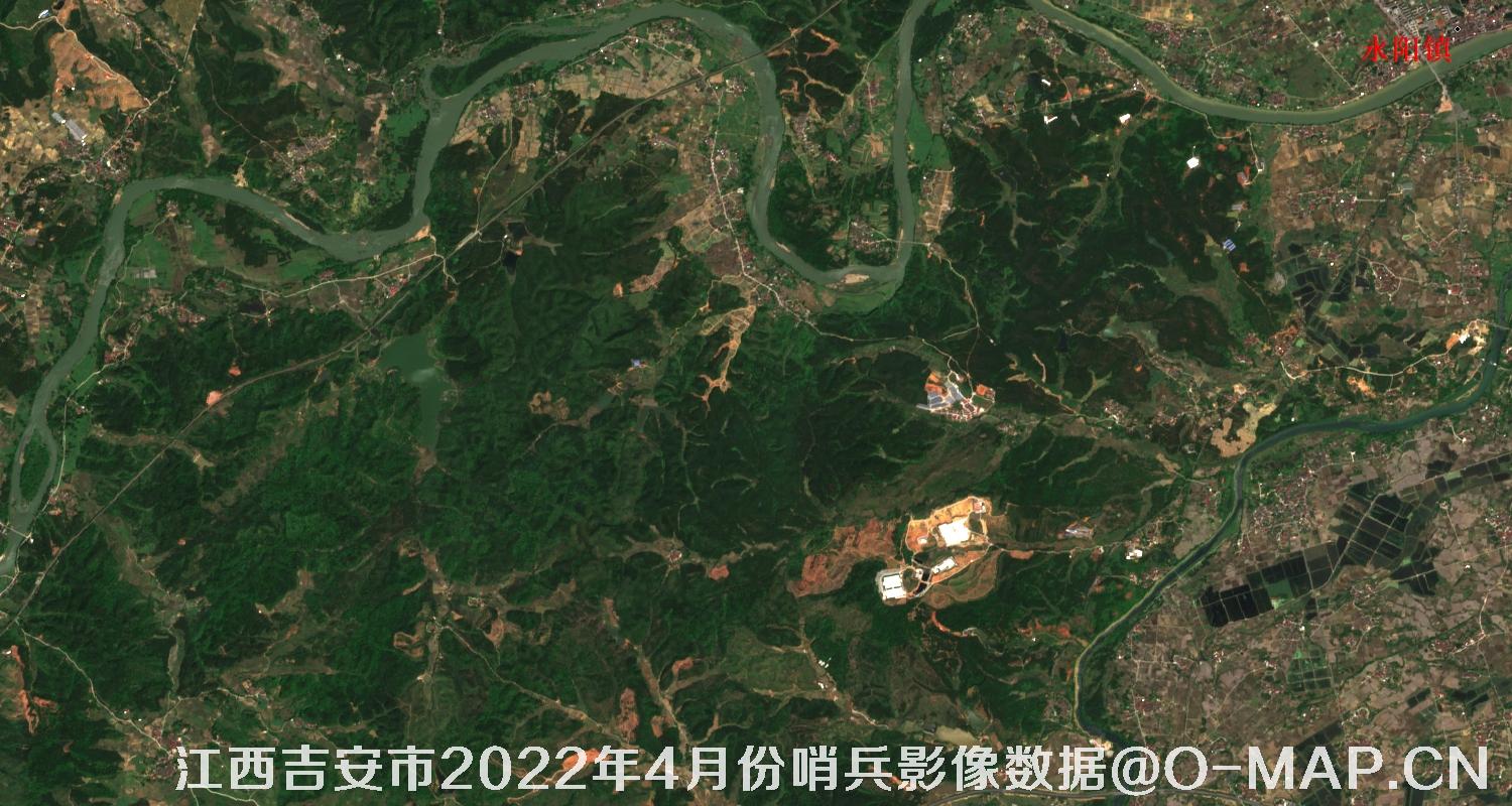 江西省吉安市2022年4月份10米哨兵卫星影像图