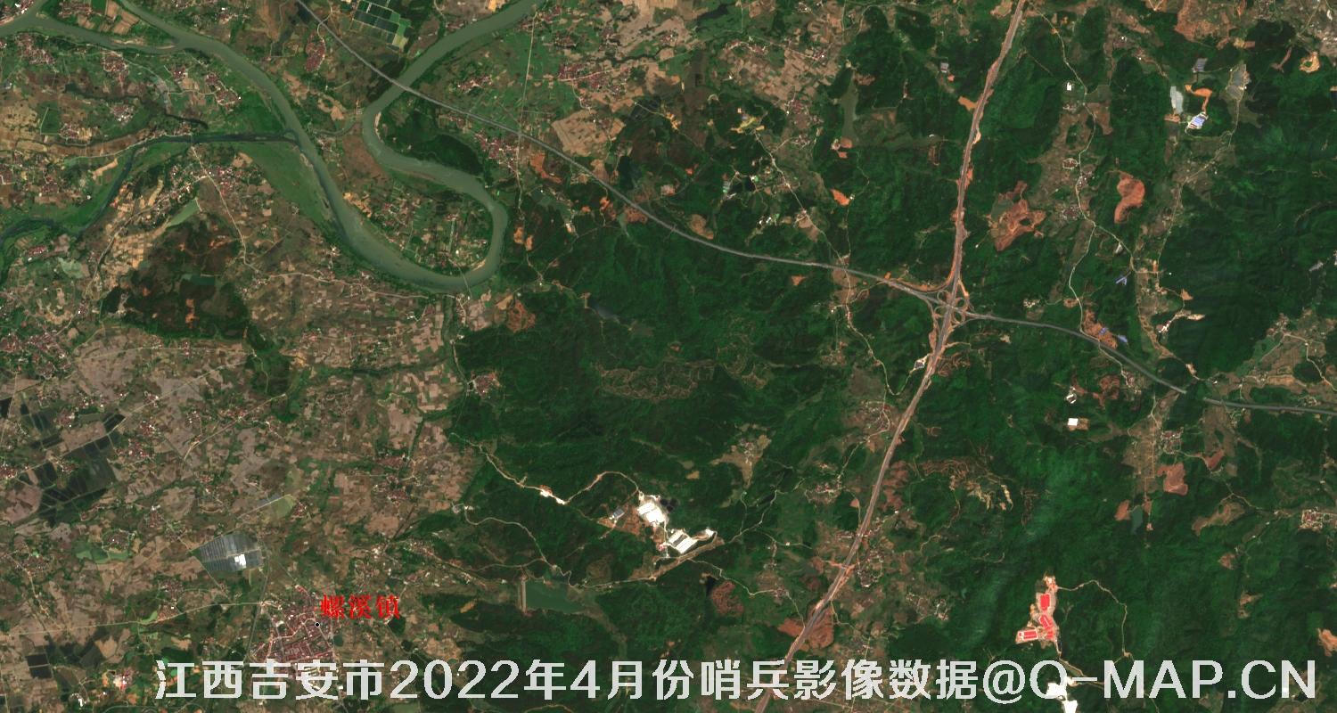 江西省吉安市2022年4月份10米哨兵卫星影像图