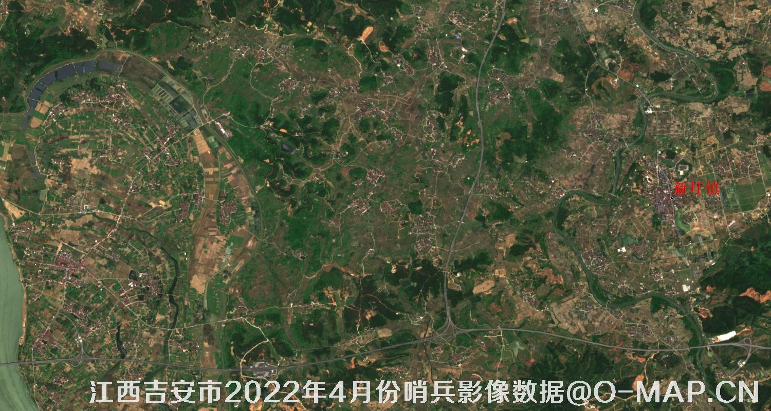 江西省吉安市2022年4月份10米哨兵卫星影像图