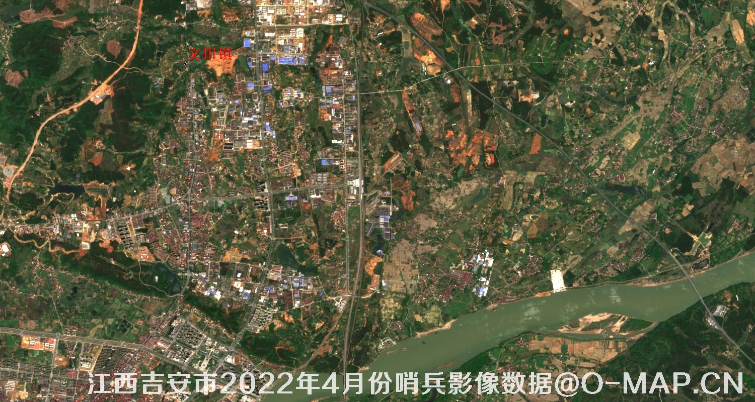 江西省吉安市2022年4月份10米哨兵卫星影像图