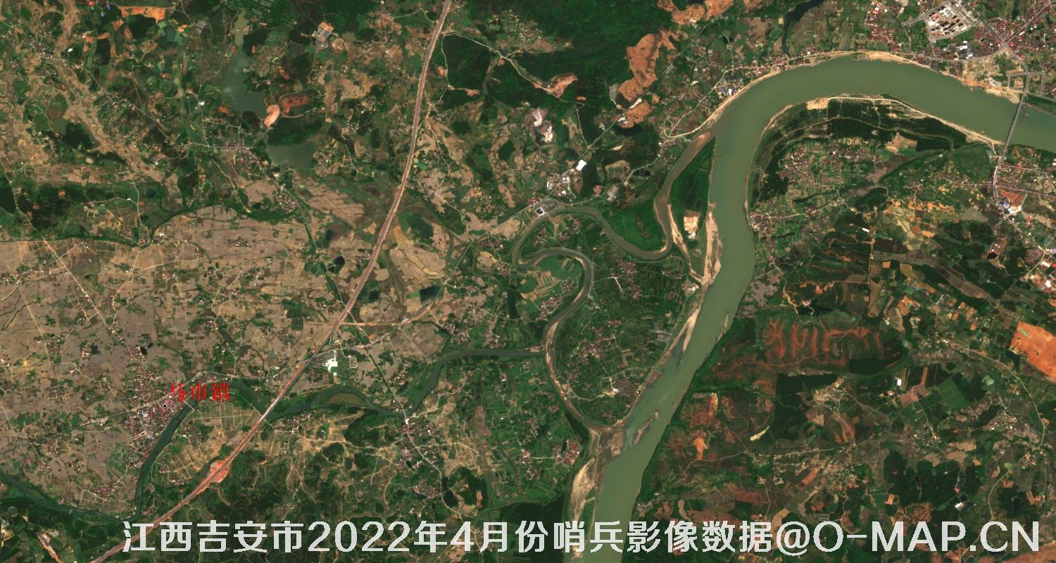 江西省吉安市2022年4月份10米哨兵卫星影像图