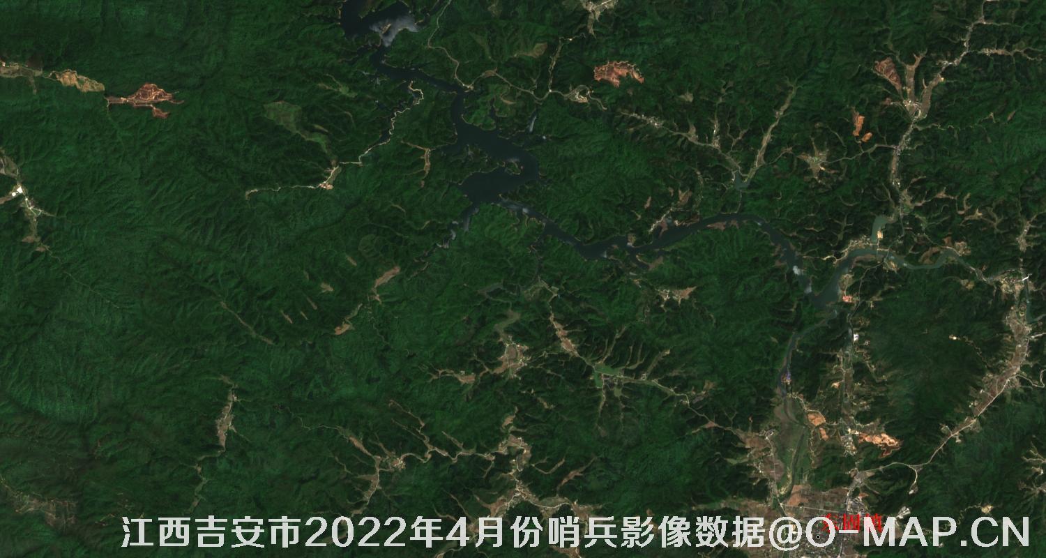 江西省吉安市2022年4月份10米哨兵卫星影像图