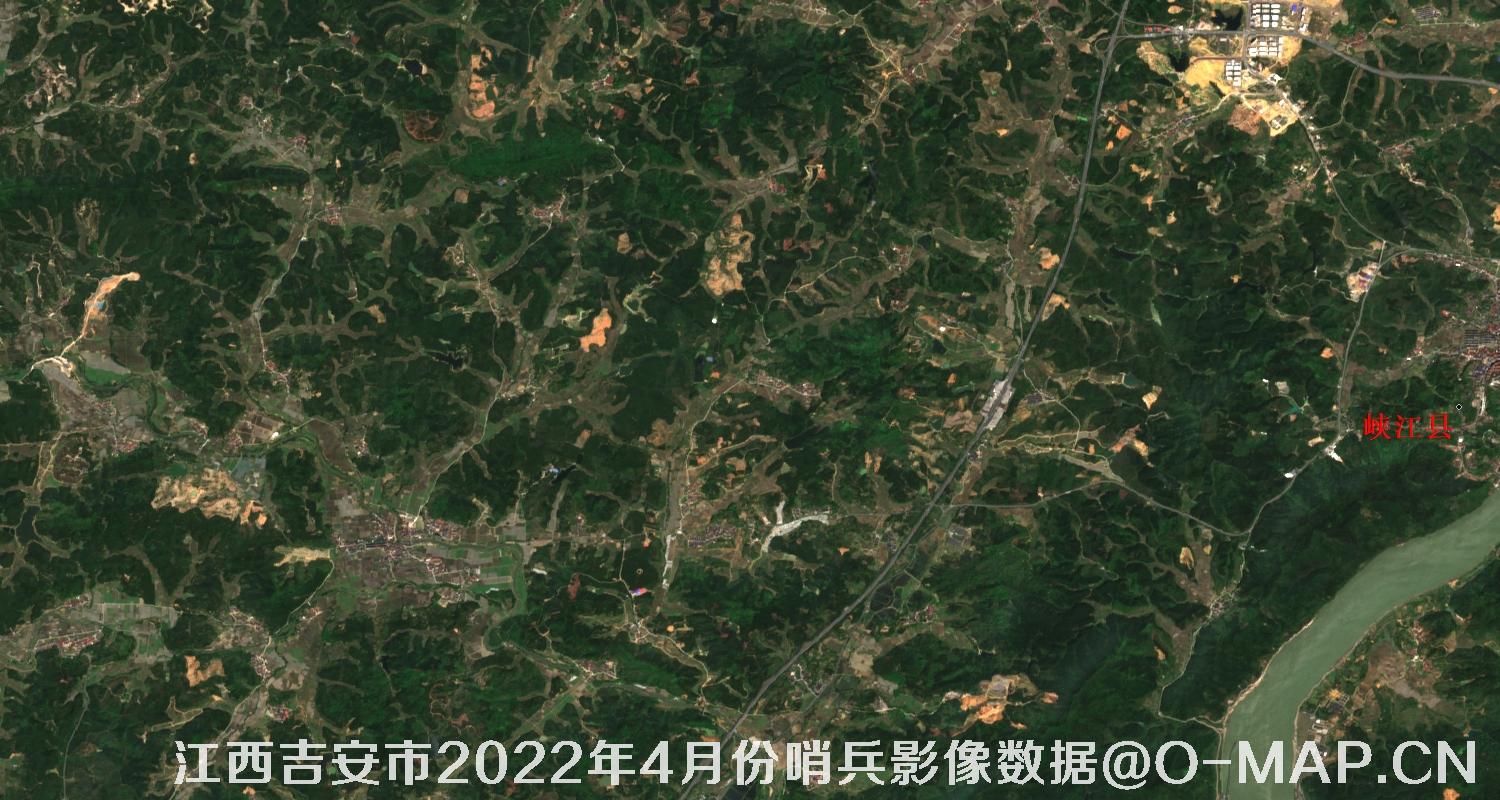 江西省吉安市2022年4月份10米哨兵卫星影像图