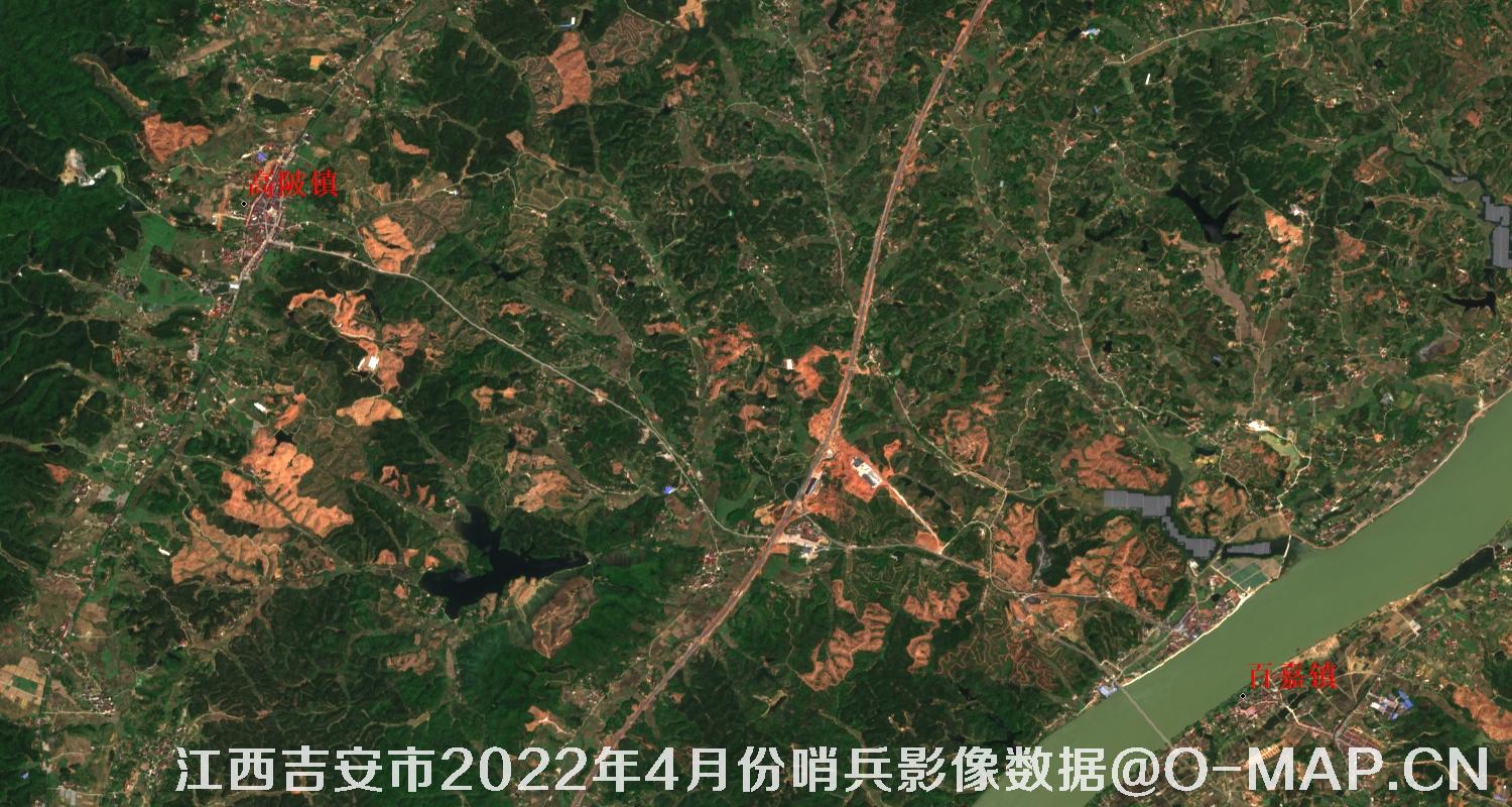江西省吉安市2022年4月份10米哨兵卫星影像图