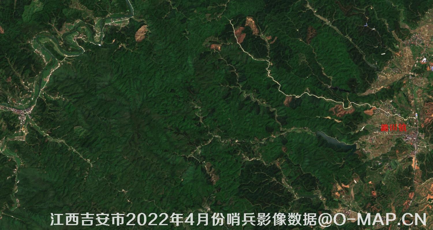 江西省吉安市2022年4月份10米哨兵卫星影像图