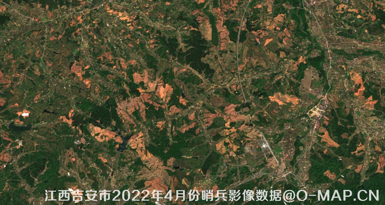 江西省吉安市2022年4月份10米哨兵卫星影像图
