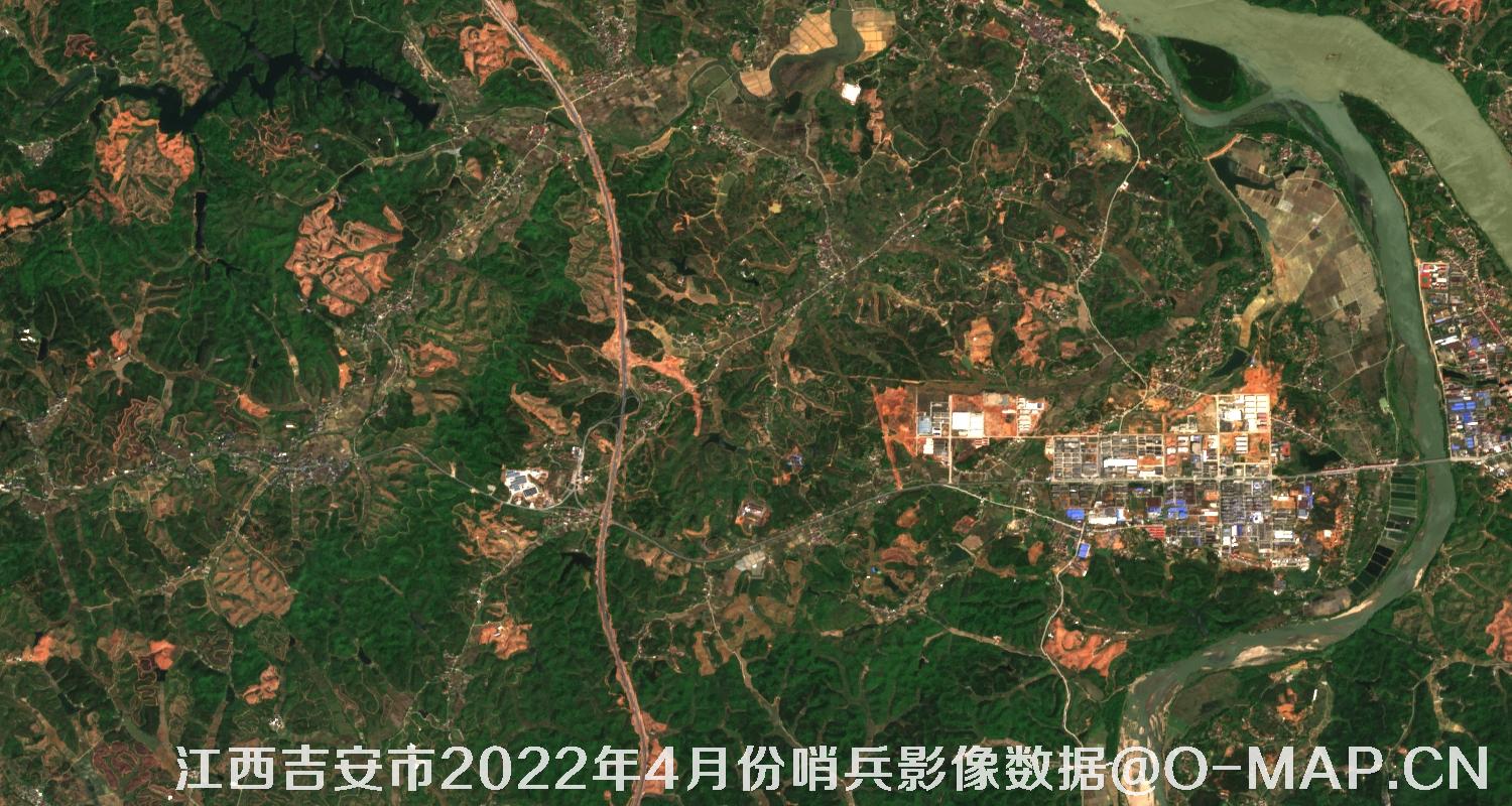 江西省吉安市2022年4月份10米哨兵卫星影像图