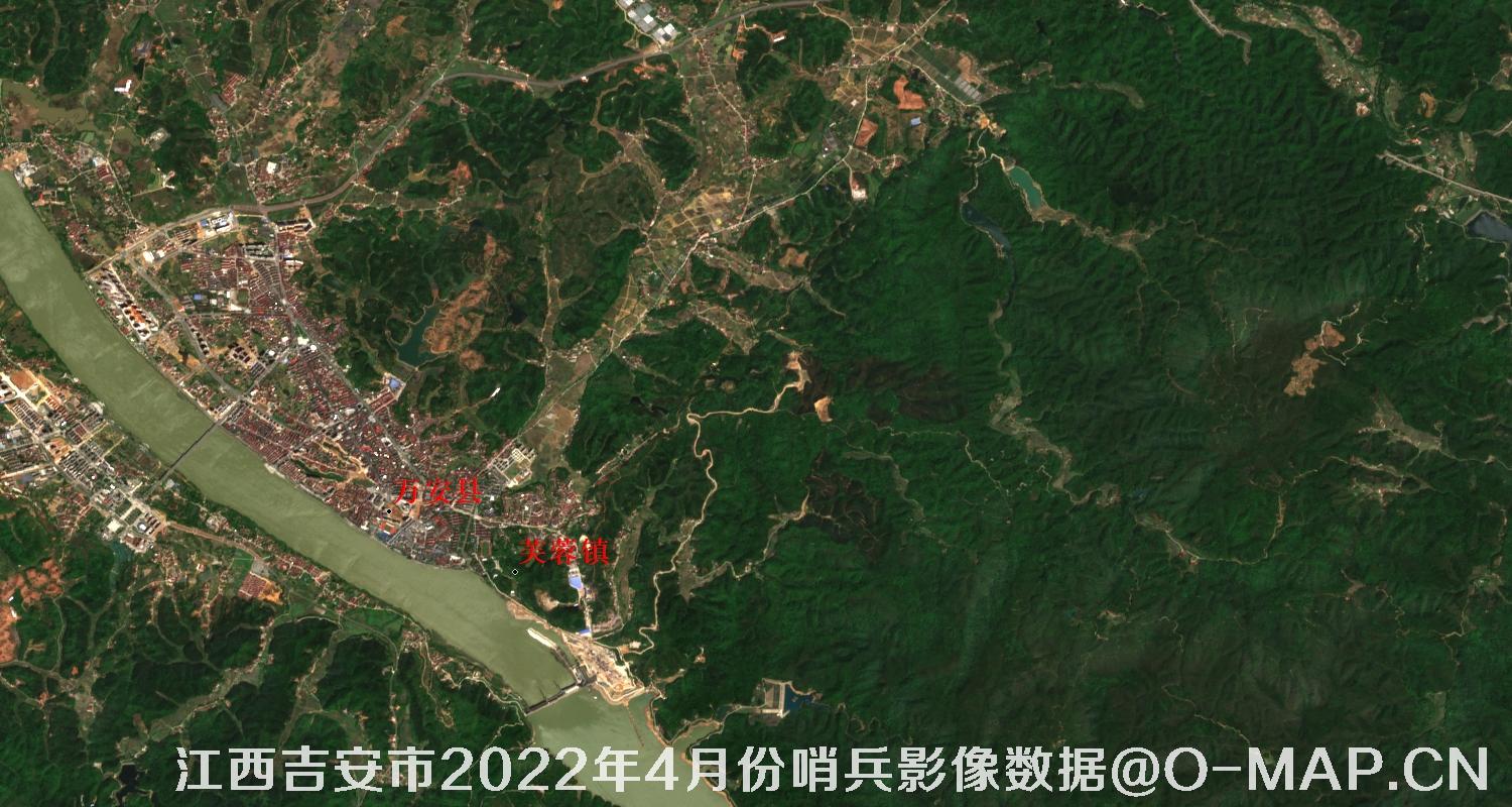 江西省吉安市2022年4月份10米哨兵卫星影像图