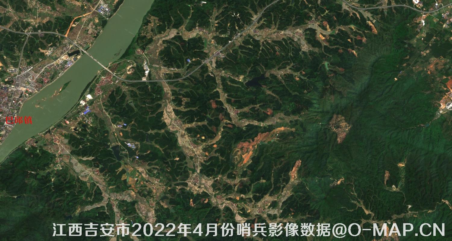 江西省吉安市2022年4月份10米哨兵卫星影像图