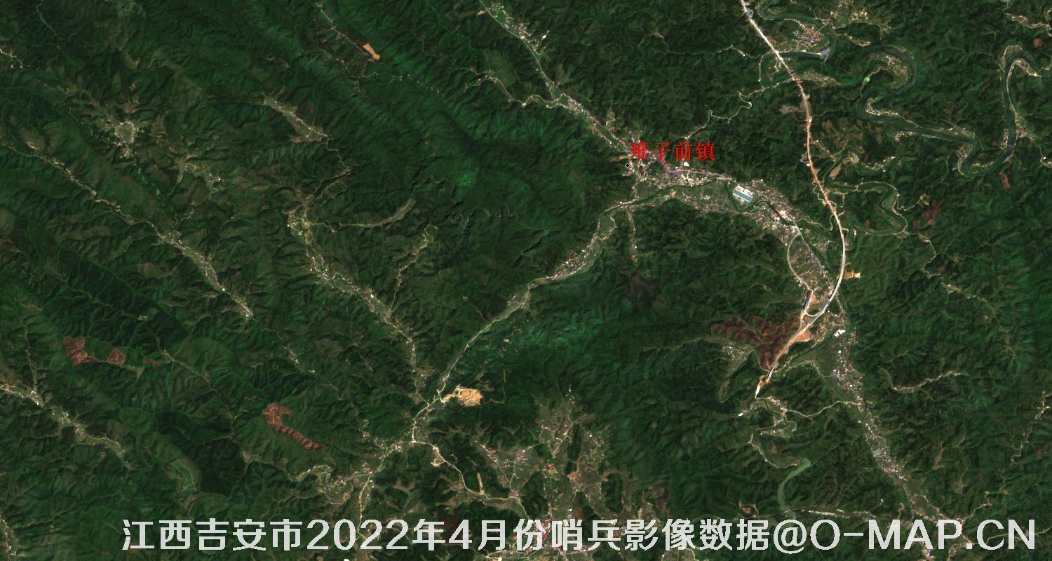 江西省吉安市2022年4月份10米哨兵卫星影像图