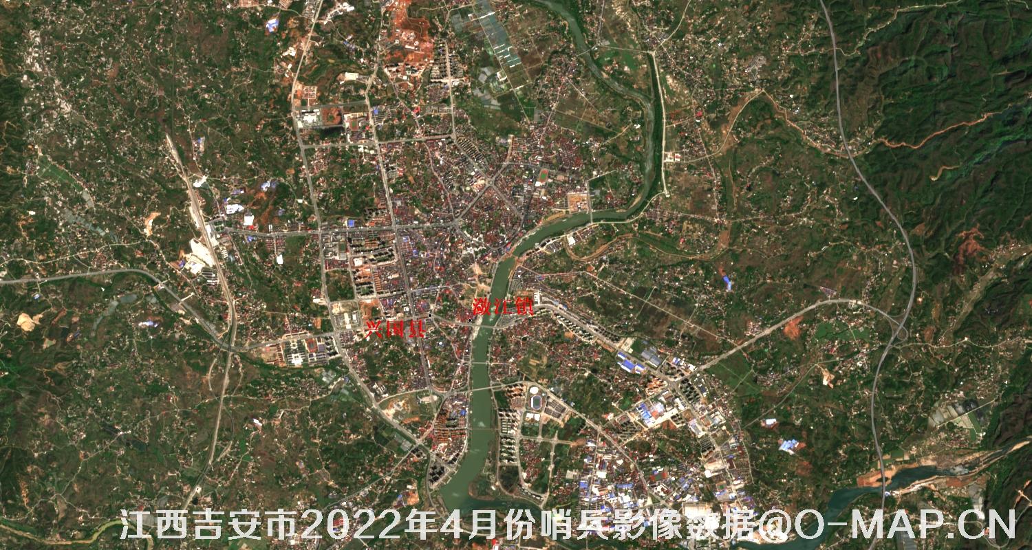江西省吉安市2022年4月份10米哨兵卫星影像图