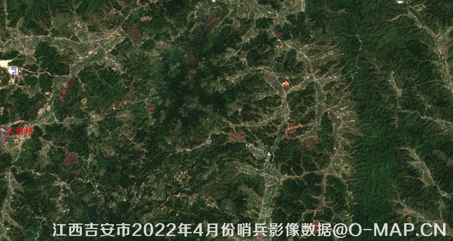 江西省吉安市2022年4月份10米哨兵卫星影像图