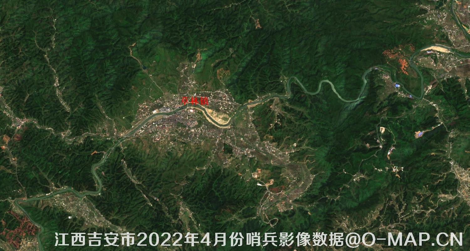 江西省吉安市2022年4月份10米哨兵卫星影像图