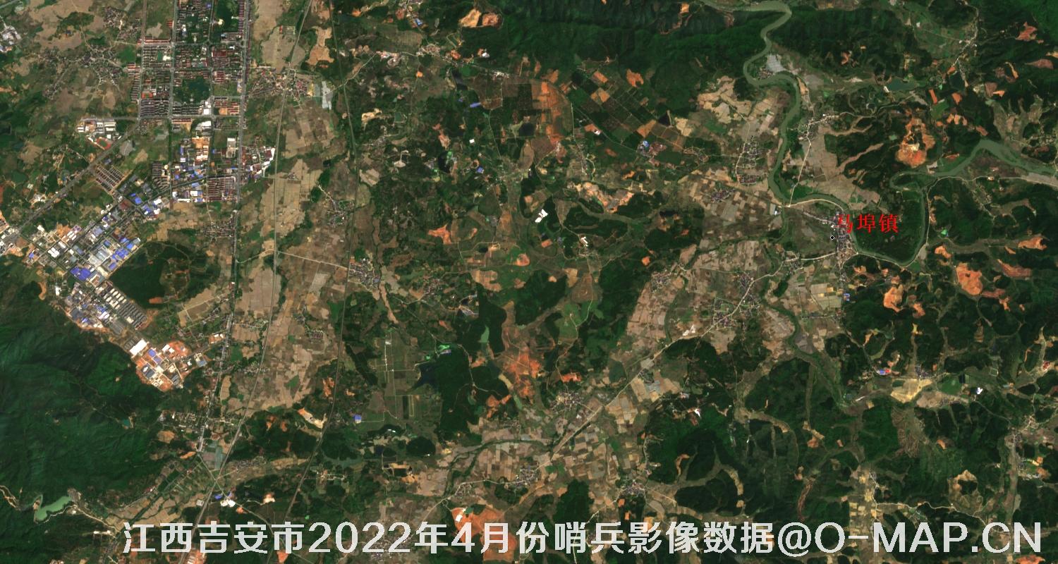 江西省吉安市2022年4月份10米哨兵卫星影像图