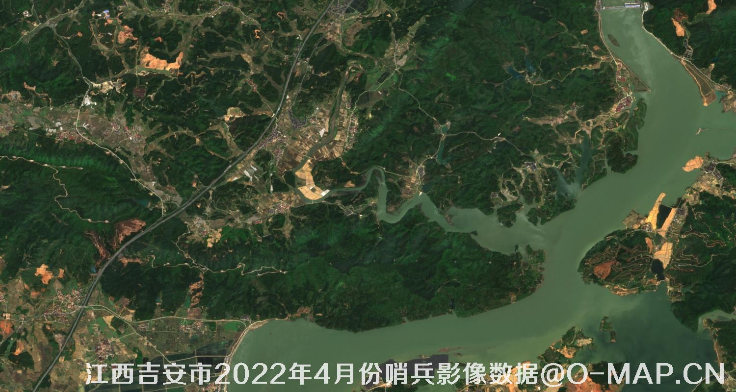江西省吉安市2022年4月份10米哨兵卫星影像图