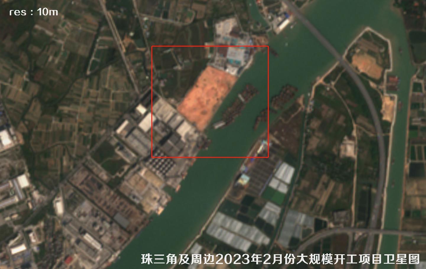 珠三角及周边区域大规模建筑开工项目卫星图
