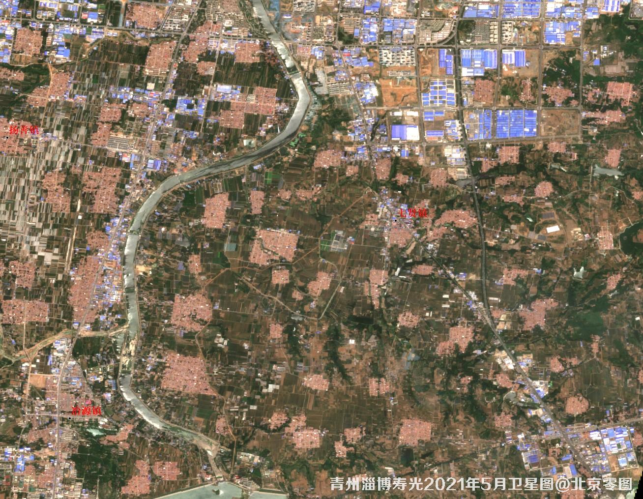 青州淄博寿光最新5月份卫星图