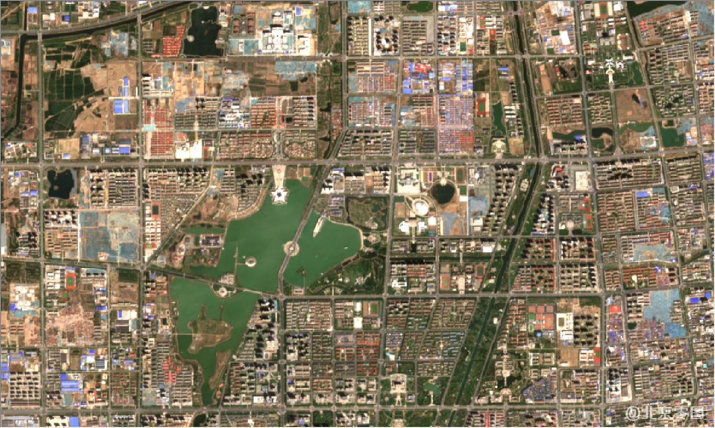 山东省滨州地区2021年4月份卫星地图