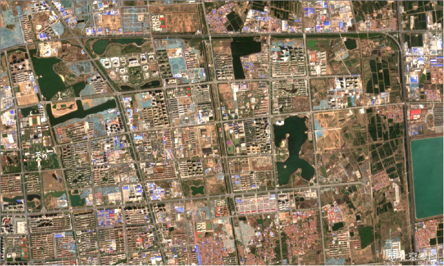 山东省滨州地区2021年4月份卫星地图