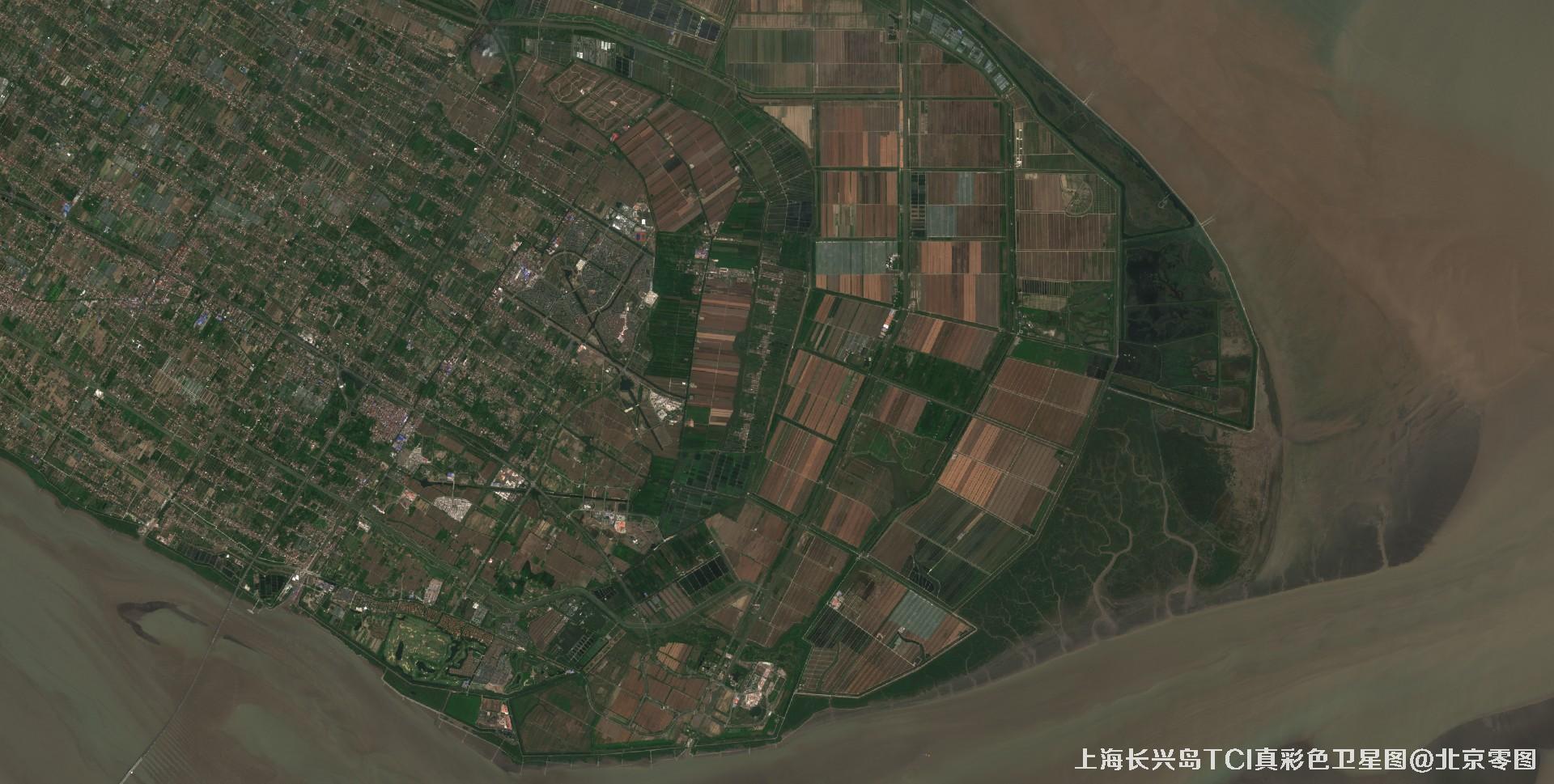 上海市长兴岛TCI真彩色卫星图