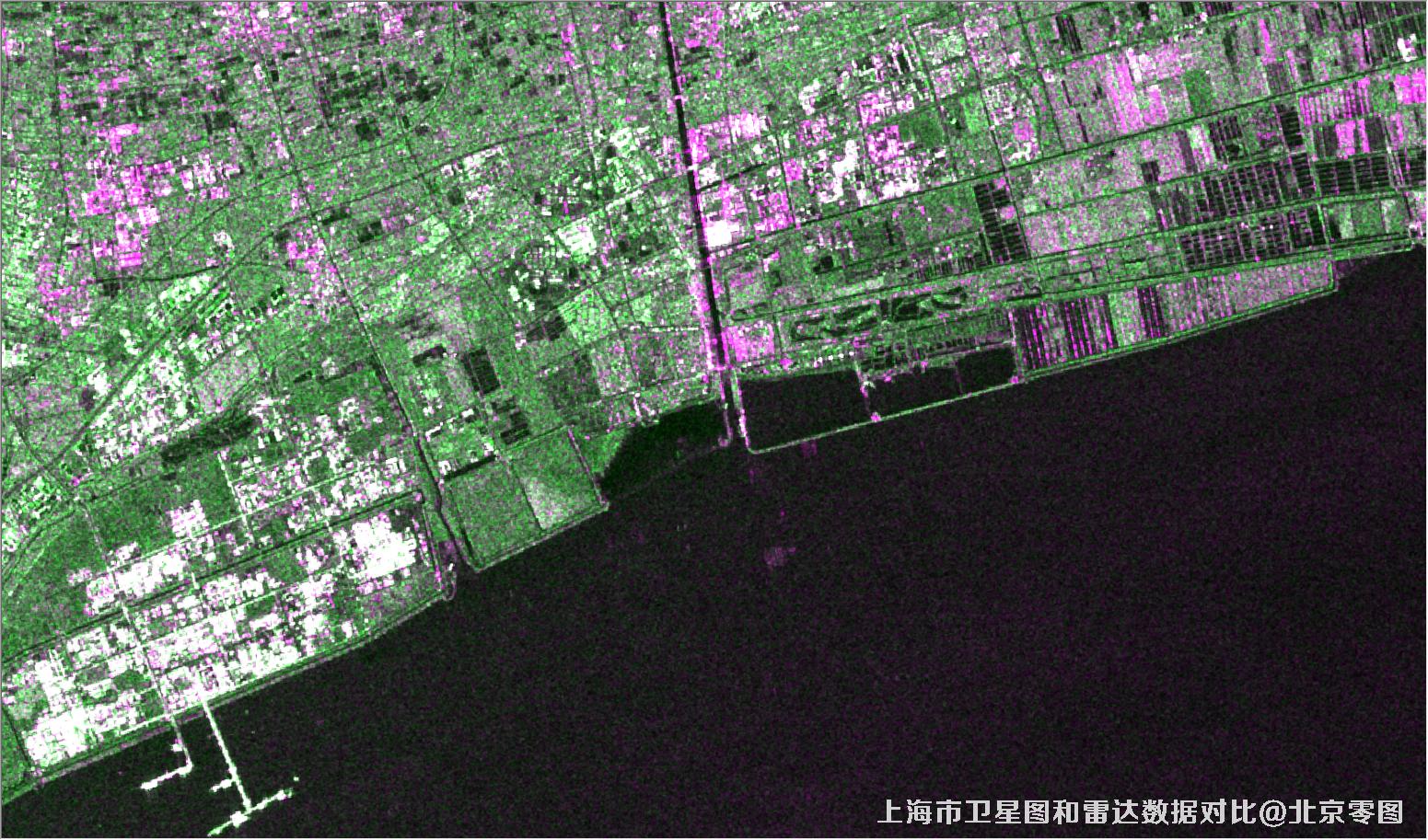 上海市卫星图和雷达数据对比