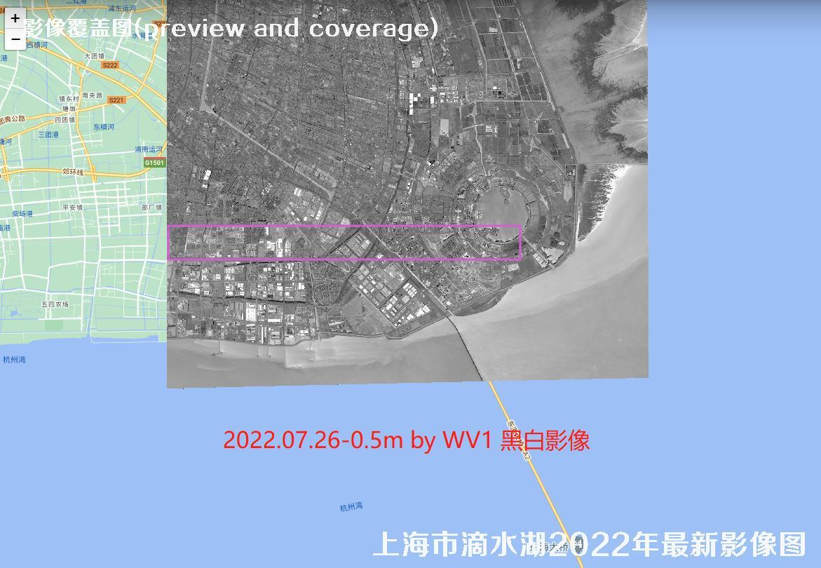 上海市滴水湖周边2022年【法国0.3米-国产0.5米-法国0.5米-美国0.5米黑白】卫星最新影像数据