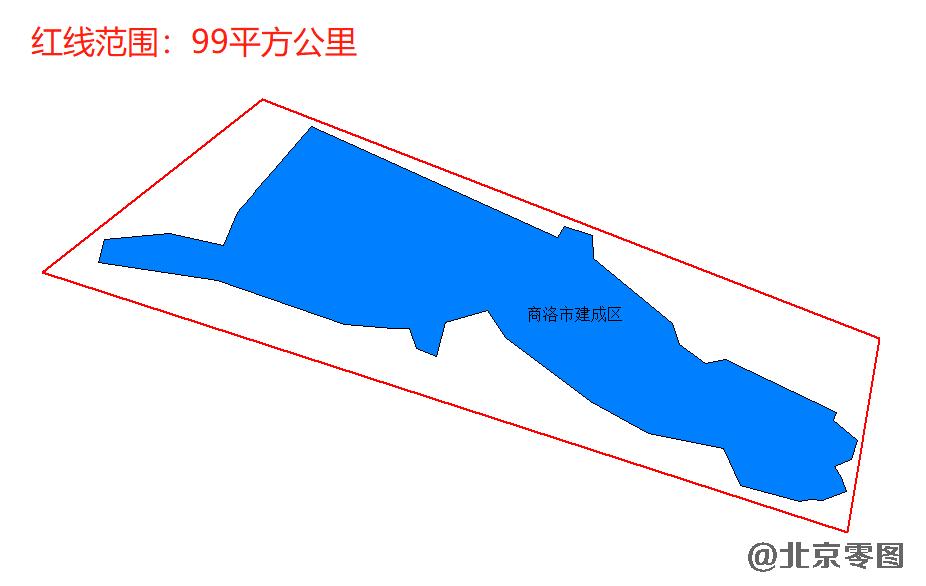 商洛市建成区卫星影像查询范围-99平方公里