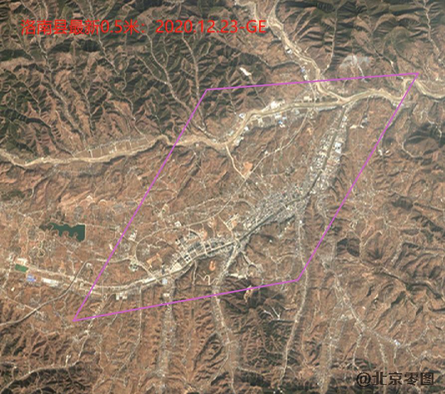 洛南县建成区0.5米卫星影像查询结果
