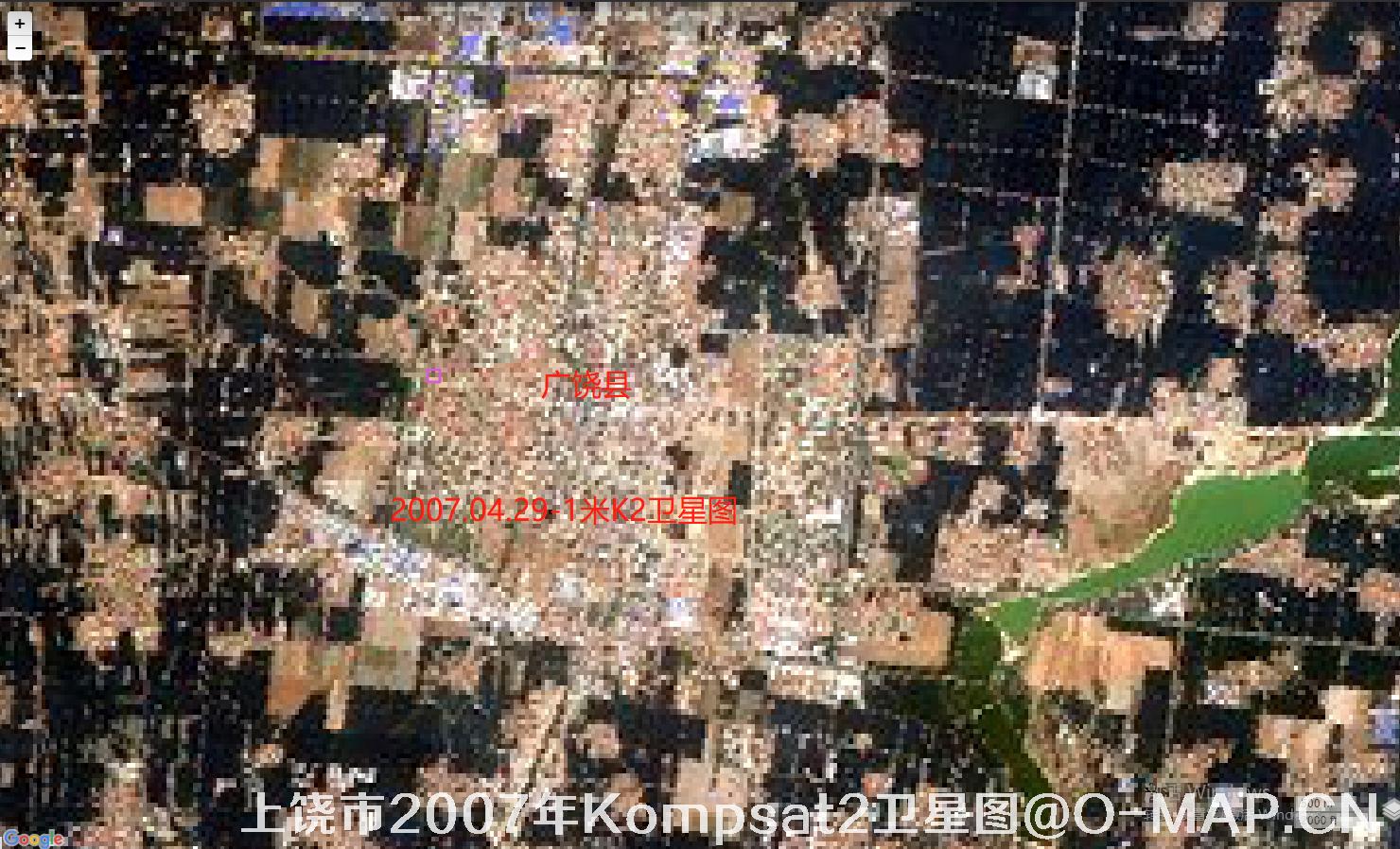 江西省上饶市2007年Kompat2卫星图