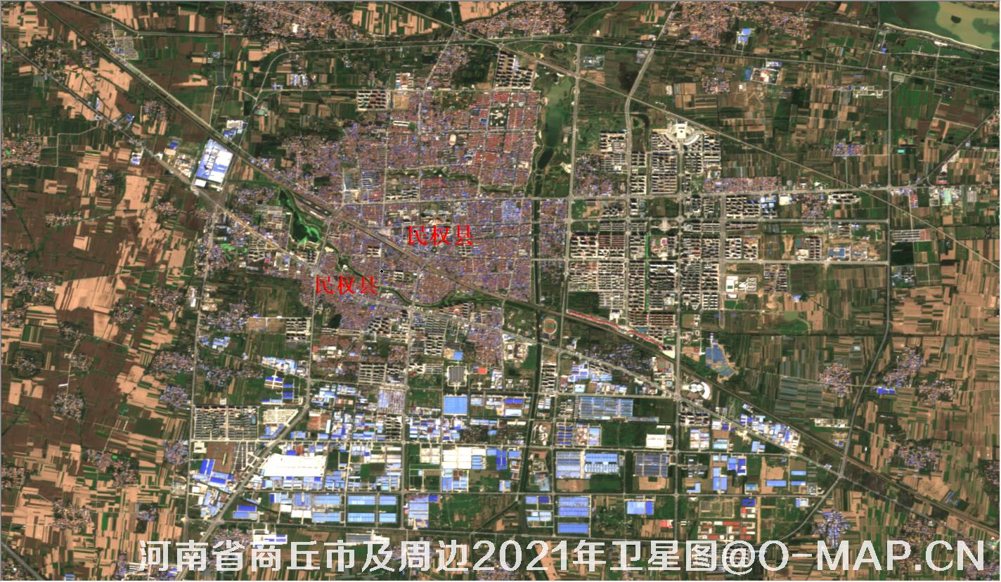 河南省商丘市民权县2021年9月份10米卫星图