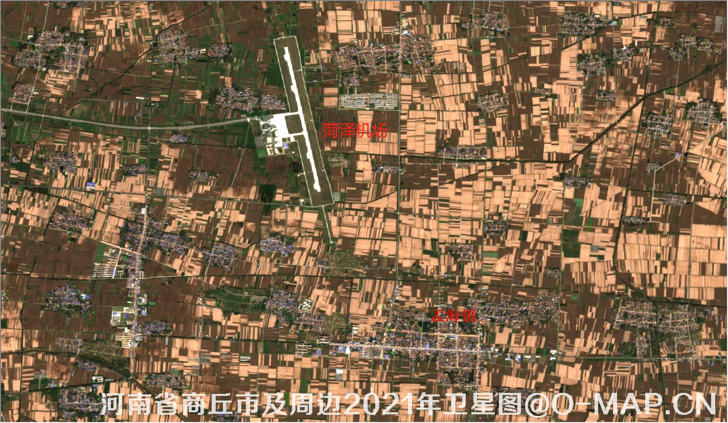 河南省菏泽机场2021年9月份10米卫星图