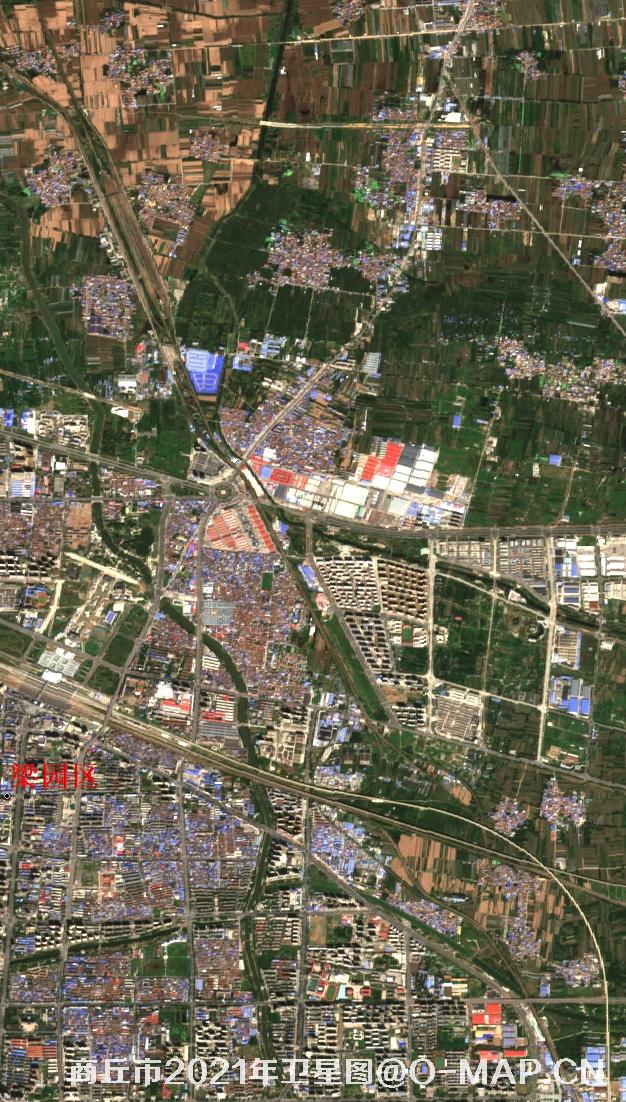 河南省商丘市梁园区2021年9月份10米卫星图