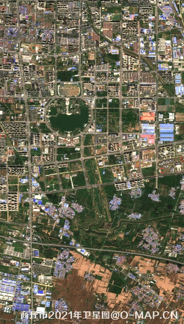 河南省商丘市应天公园2021年9月份10米卫星图