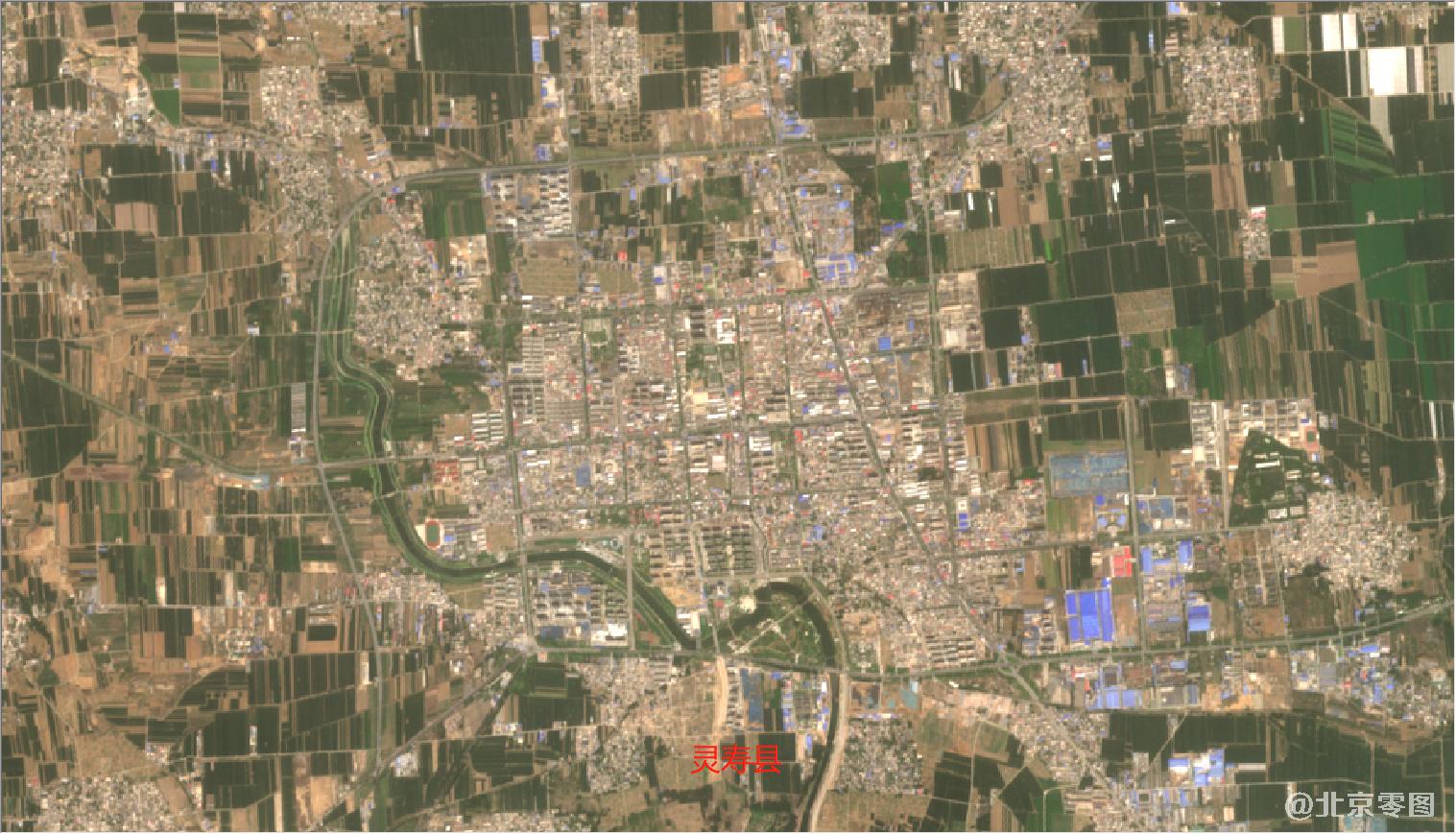 山西省2021年最新卫星图-灵寿县