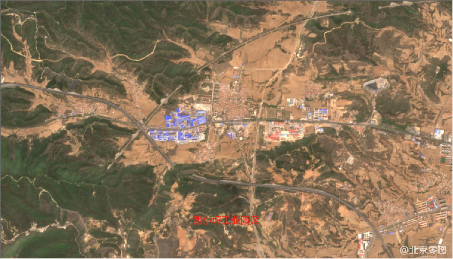 山西省2021年最新卫星图-西小坪工业园区